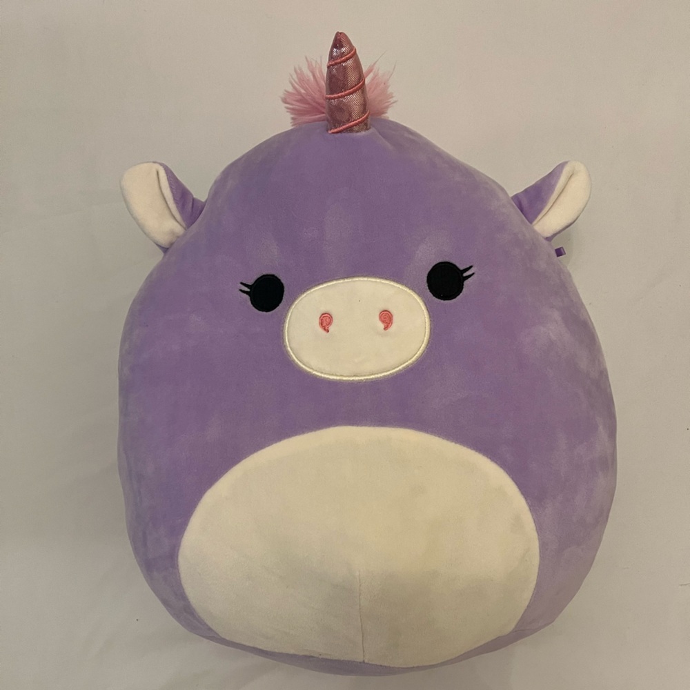 16” Squishmallow Astrid the Purple Unicorn Cow